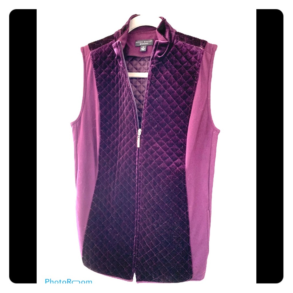 Susan Graver plum corduroy vest